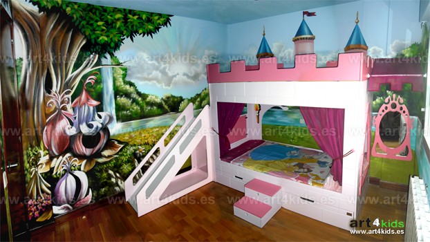 CASTILLO PRINCESAS (art4kids.es) – Habitación infantil. Toledo (Spain). 2011 Copyright [Espray]