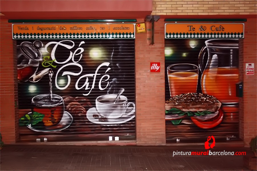 Persiana graffiti Cafetería