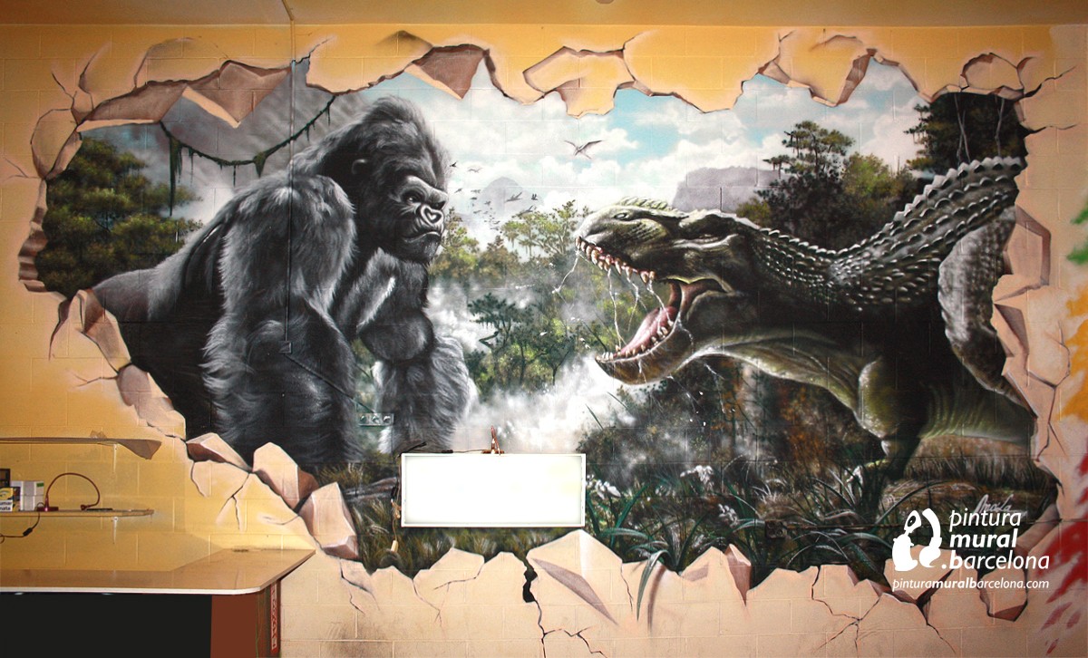 mural-graffiti-kingkong-dino-rex