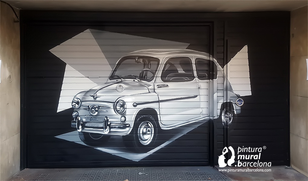 puerta-garaje-pintada-parking-graffiti-coche