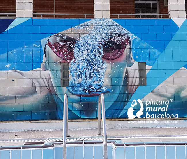 graffiti-nadador-mural-piscina