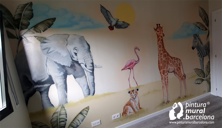 mural-graffiti-infantil-animales